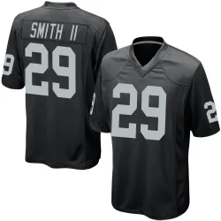 Men's Chris Smith II Las Vegas Raiders No.29 Game Team Color Jersey - Black