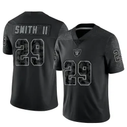 Men's Chris Smith II Las Vegas Raiders No.29 Limited Reflective Jersey - Black