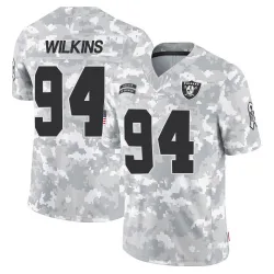 Men's Christian Wilkins Las Vegas Raiders No.94 Limited 2024 Salute to Service Jersey - Arctic Camo