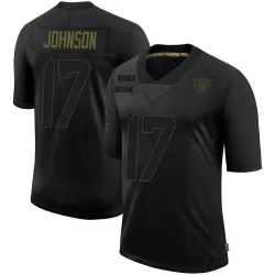 Men's Collin Johnson Las Vegas Raiders No.17 Limited 2020 Salute To Service Jersey - Black