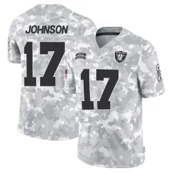 Men's Collin Johnson Las Vegas Raiders No.17 Limited 2024 Salute to Service Jersey - Arctic Camo