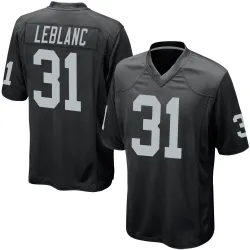 Men's Cre'Von LeBlanc Las Vegas Raiders No.31 Game Team Color Jersey - Black