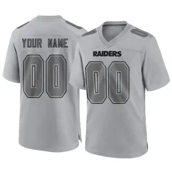 Men's Custom Las Vegas Raiders No.00 Game Atmosphere Fashion Jersey - Gray