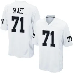 Men's DJ Glaze Las Vegas Raiders No.71 Game Jersey - White