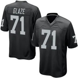 Men's DJ Glaze Las Vegas Raiders No.71 Game Team Color Jersey - Black
