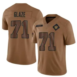 Men's DJ Glaze Las Vegas Raiders No.71 Limited 2023 Salute To Service Jersey - Brown