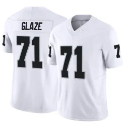 Men's DJ Glaze Las Vegas Raiders No.71 Limited Vapor F.U.S.E. Jersey - White