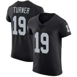 Men's DJ Turner Las Vegas Raiders No.19 Elite Team Color Vapor Untouchable Jersey - Black