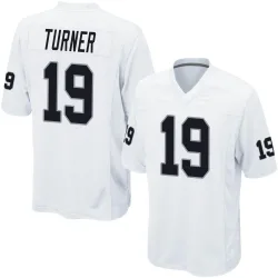 Men's DJ Turner Las Vegas Raiders No.19 Game Jersey - White