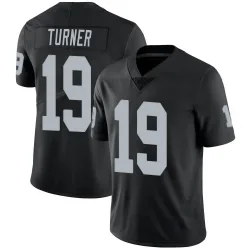Men's DJ Turner Las Vegas Raiders No.19 Limited Team Color Vapor Untouchable Jersey - Black