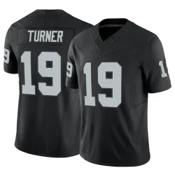 Men's DJ Turner Las Vegas Raiders No.19 Limited Vapor F.U.S.E. Jersey - Black