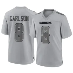 Men's Daniel Carlson Las Vegas Raiders No.8 Game Atmosphere Fashion Jersey - Gray