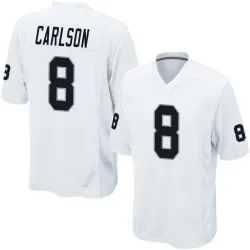 Men's Daniel Carlson Las Vegas Raiders No.8 Game Jersey - White