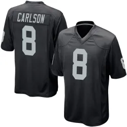 Men's Daniel Carlson Las Vegas Raiders No.8 Game Team Color Jersey - Black