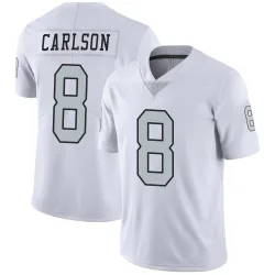 Men's Daniel Carlson Las Vegas Raiders No.8 Limited Color Rush Jersey - White