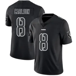 Men's Daniel Carlson Las Vegas Raiders No.8 Limited Jersey - Black Impact
