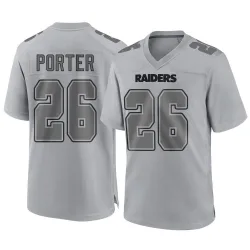 Men's Darien Porter Las Vegas Raiders No.26 Game Atmosphere Fashion Jersey - Gray