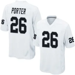 Men's Darien Porter Las Vegas Raiders No.26 Game Jersey - White