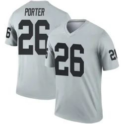Men's Darien Porter Las Vegas Raiders No.26 Legend Inverted Silver Jersey