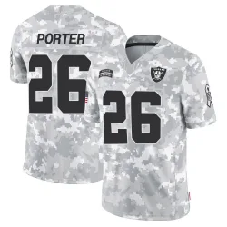 Men's Darien Porter Las Vegas Raiders No.26 Limited 2024 Salute to Service Jersey - Arctic Camo
