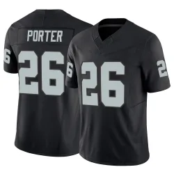 Men's Darien Porter Las Vegas Raiders No.26 Limited Vapor F.U.S.E. Jersey - Black