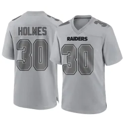 Men's Darnay Holmes Las Vegas Raiders No.30 Game Atmosphere Fashion Jersey - Gray