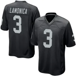 Men's Daryle Lamonica Las Vegas Raiders No.3 Game Team Color Jersey - Black