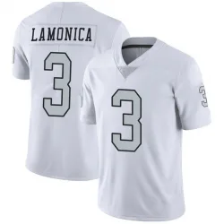 Men's Daryle Lamonica Las Vegas Raiders No.3 Limited Color Rush Jersey - White