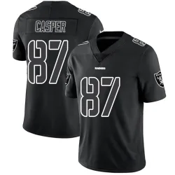 Men's Dave Casper Las Vegas Raiders No.87 Limited Jersey - Black Impact