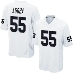 Men's David Agoha Las Vegas Raiders No.55 Game Jersey - White