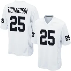 Men's Decamerion Richardson Las Vegas Raiders No.25 Game Jersey - White