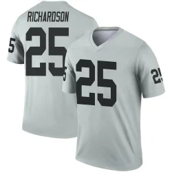 Men's Decamerion Richardson Las Vegas Raiders No.25 Legend Inverted Silver Jersey