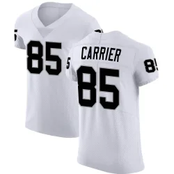 Men's Derek Carrier Las Vegas Raiders No.85 Elite Vapor Untouchable Jersey - White
