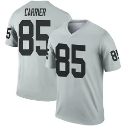 Men's Derek Carrier Las Vegas Raiders No.85 Legend Inverted Silver Jersey
