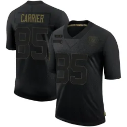 Men's Derek Carrier Las Vegas Raiders No.85 Limited 2020 Salute To Service Jersey - Black