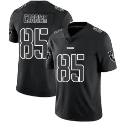 Men's Derek Carrier Las Vegas Raiders No.85 Limited Jersey - Black Impact