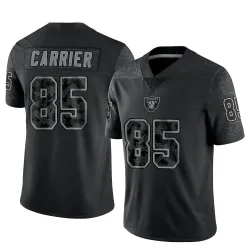 Men's Derek Carrier Las Vegas Raiders No.85 Limited Reflective Jersey - Black