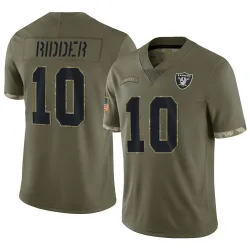 Men's Desmond Ridder Las Vegas Raiders No.10 Limited 2022 Salute To Service Jersey - Olive