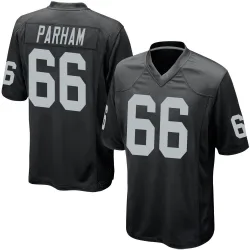 Men's Dylan Parham Las Vegas Raiders No.66 Game Team Color Jersey - Black