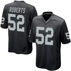 Men's Elandon Roberts Las Vegas Raiders No.52 Game Team Color Jersey - Black
