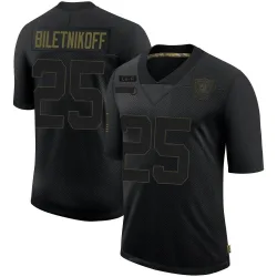 Men's Fred Biletnikoff Las Vegas Raiders No.25 Limited 2020 Salute To Service Jersey - Black