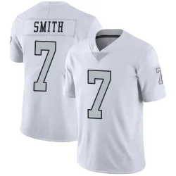 Men's Geno Smith Las Vegas Raiders No.7 Limited Color Rush Jersey - White