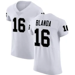 Men's George Blanda Las Vegas Raiders No.16 Elite Vapor Untouchable Jersey - White