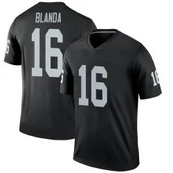 Men's George Blanda Las Vegas Raiders No.16 Legend Jersey - Black