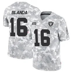 Men's George Blanda Las Vegas Raiders No.16 Limited 2024 Salute to Service Jersey - Arctic Camo