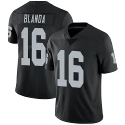 Men's George Blanda Las Vegas Raiders No.16 Limited Team Color Vapor Untouchable Jersey - Black