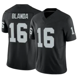 Men's George Blanda Las Vegas Raiders No.16 Limited Vapor F.U.S.E. Jersey - Black