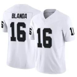 Men's George Blanda Las Vegas Raiders No.16 Limited Vapor F.U.S.E. Jersey - White