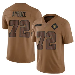 Men's Gottlieb Ayedze Las Vegas Raiders No.72 Limited 2023 Salute To Service Jersey - Brown