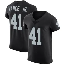Men's Greedy Vance Jr. Las Vegas Raiders No.41 Elite Team Color Vapor Untouchable Jersey - Black